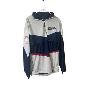 Y2K Chicago White Sox Vented Windbreaker Parka Men's XL Pullover Baseball‎ Fans